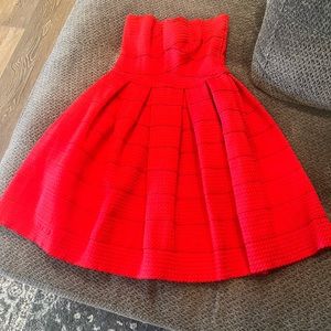 DEE ELLE RED STRAPLESS BANDAGE DRESS SZ XS